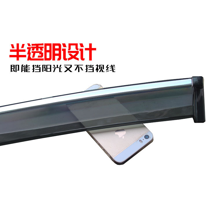 Injection Molded Window Rain Shield Set with Stainless Steel Trim for CHANGAN UNI-K - Image 4