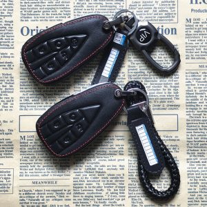 Genuine Leather Car Key Fob Cover for Changan CS35 CS75 Plus Oshan X7 UNI-T