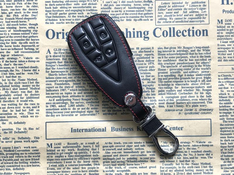 Genuine Leather Car Key Fob Cover for Changan CS35 CS75 Plus Oshan X7 UNI-T - Image 2