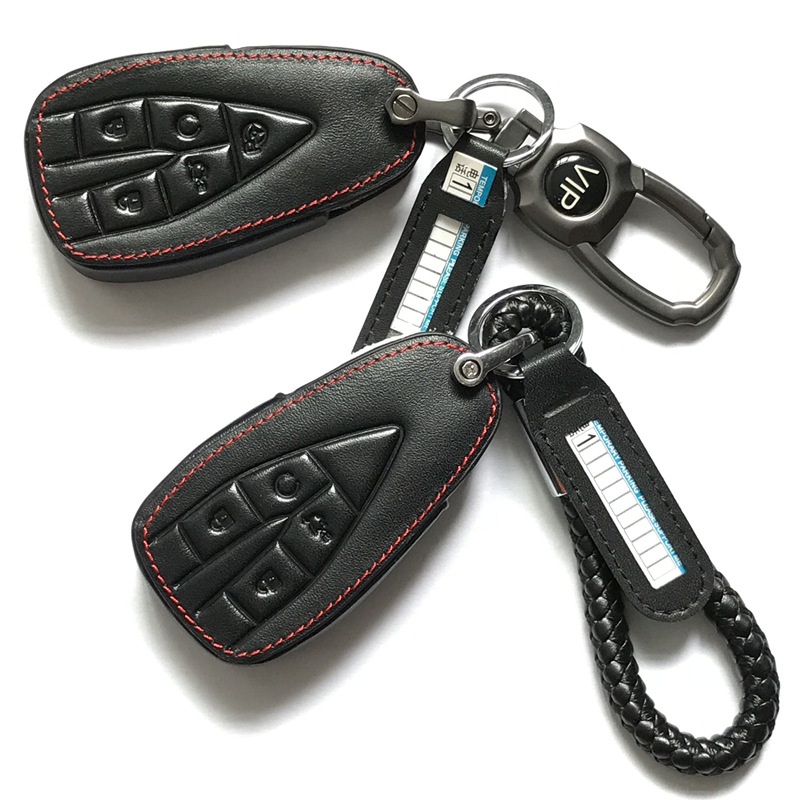 Genuine Leather Car Key Fob Cover for Changan CS35 CS75 Plus Oshan X7 UNI-T - Image 5
