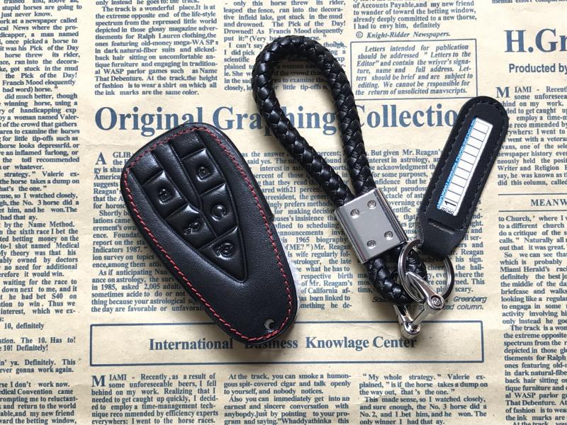 Genuine Leather Car Key Fob Cover for Changan CS35 CS75 Plus Oshan X7 UNI-T - Image 4