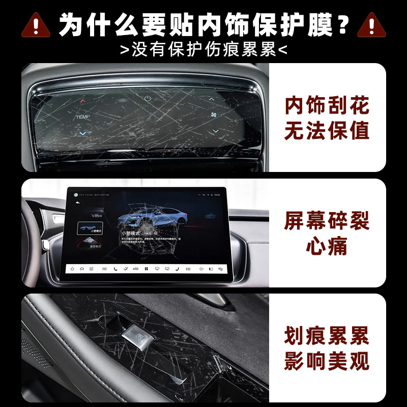 Interior Screen Protector Tempered Film and TPU Control Panel Film for DEEPAL S07 and SL03 - Image 2