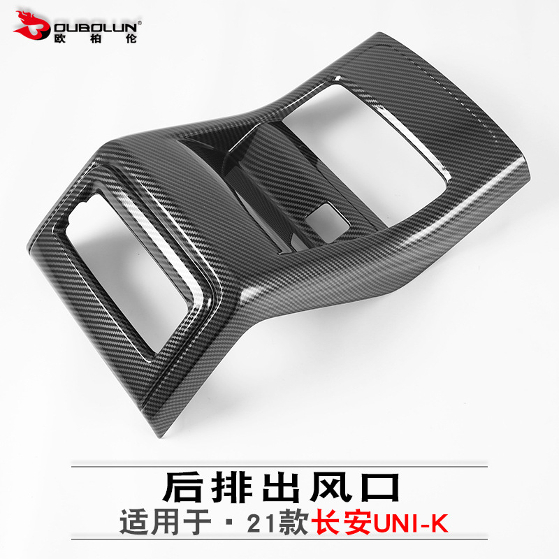 Rear Air Vent Anti-Kick Cover ABS Carbon Fiber Style for CHANGAN UNI-K 2021 - Image 2