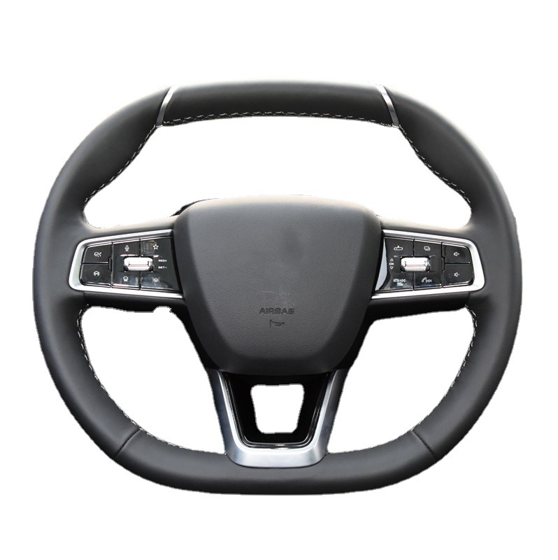 Hand-Sewn Genuine Cowhide Leather Steering Wheel Cover for CHANGAN UNI-K - Image 5