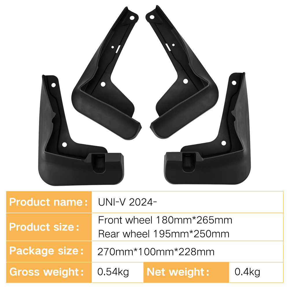 Soft Plastic Mud Guards Set for 2024 CHANGAN UNI-V Gravity Edition - Image 2