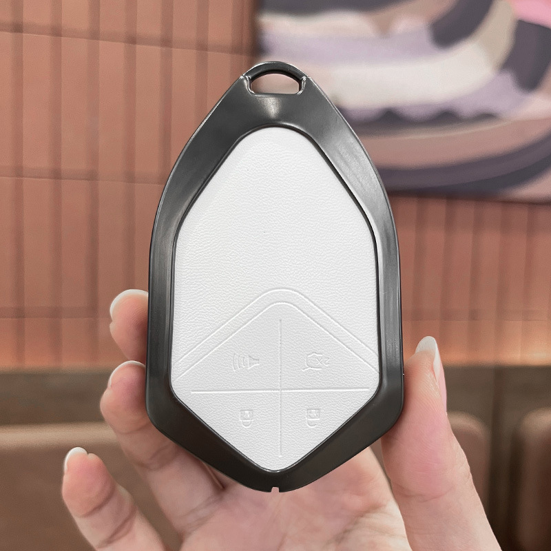 Zinc Alloy Car Key Fob Cover and Leather Strap for DEEPAL S7 S07 SL03 L07 S05 G318 - Image 4