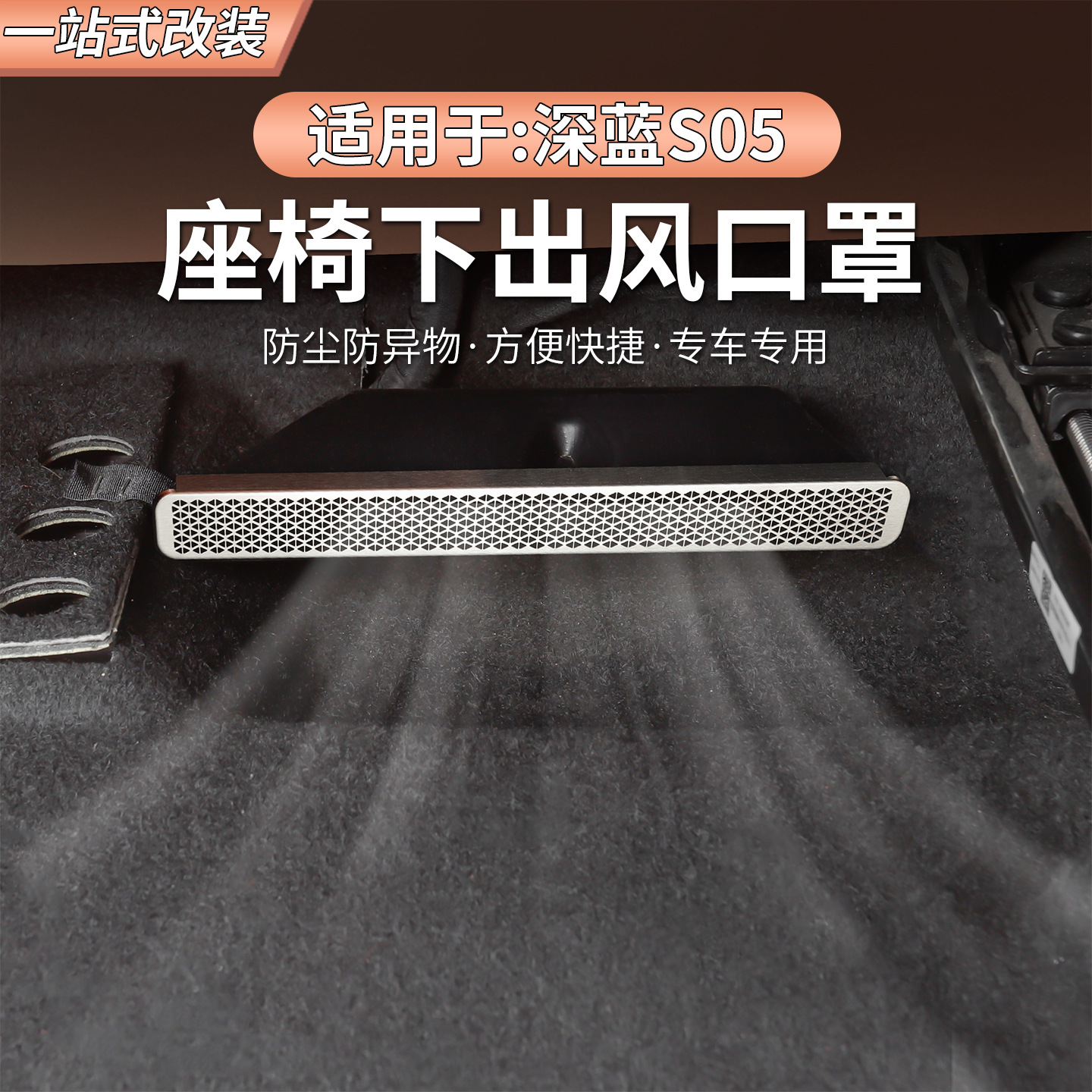 Rear Under-Seat Air Outlet Protective Cover for DEEPAL S05 (2-Piece Set) - Dust Guard Trim - Image 2