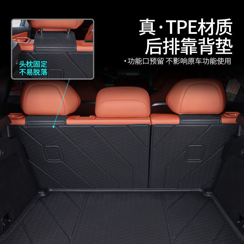 TPE Waterproof Trunk Mat and Rear Seat Backrest Protectors for DEEPAL S07 (2023+) - Image 2