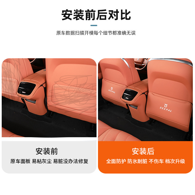 Rear Air Outlet Anti-Kick Panel Protector Mat for DEEPAL S07 Black - Image 4