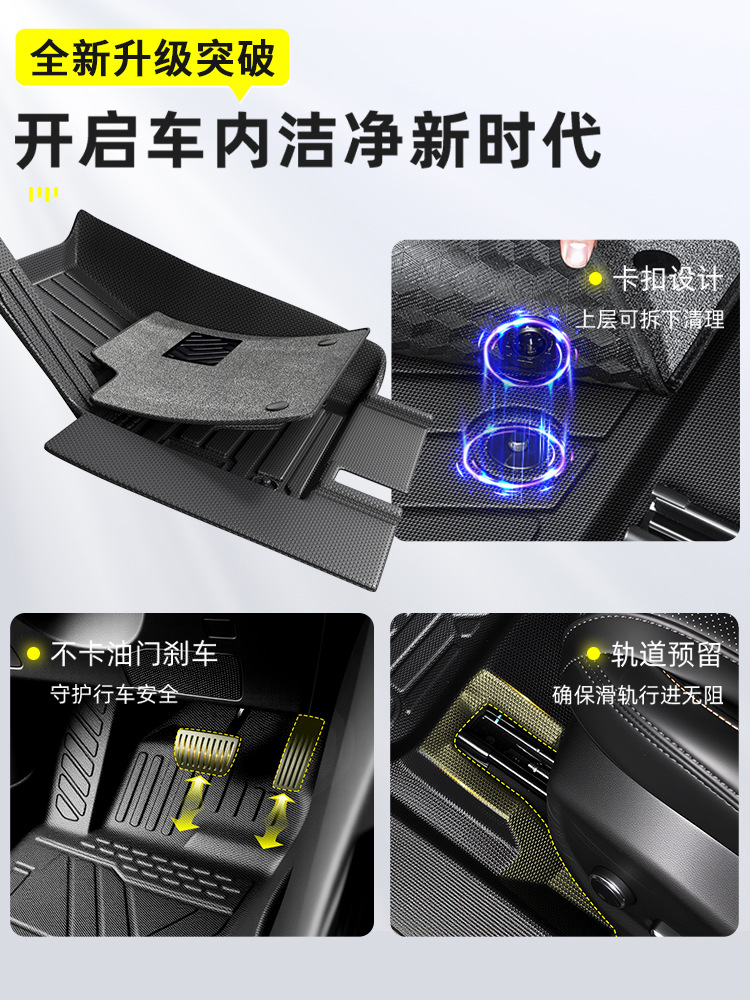 TPE All-Weather Floor Mats Fully Enclosed Interior Protection for DEEPAL S07 / S7 - Image 5