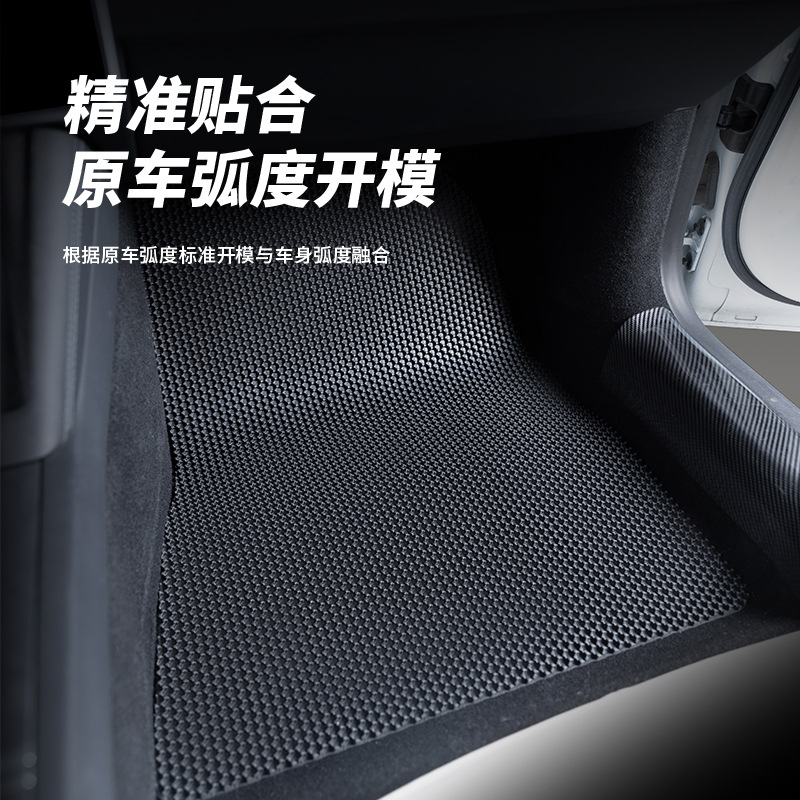 TPE Honeycomb Trunk Mat for Changan Lumin (2022+) - Blue Waterproof Floor Liner - Image 2