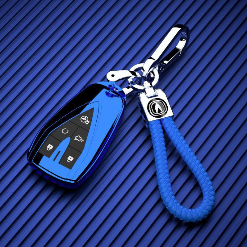 TPU Full-Cover Shell Key Fob Case with Keychain for CHANGAN UNI-T - Image 3