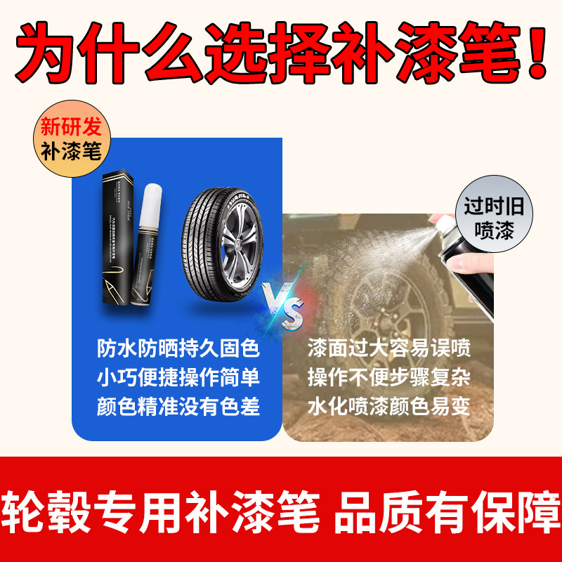 Wheel Hub Scratch Repair Touch-Up Pen for CHANGAN UNI-V (Star Diamond Black) - Image 3