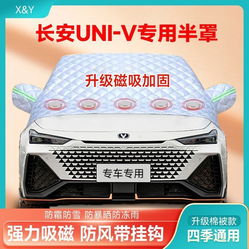 Magnetic Winter Front Windshield Cover for CHANGAN UNI-V Thickened Snow and Frost Protector - Image 2