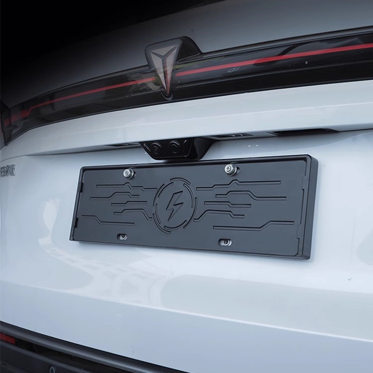 License Plate Frame Set for DEEPAL S07 (S7) - Non-Blocking ABS Matte Black Exterior Accessories - Image 3
