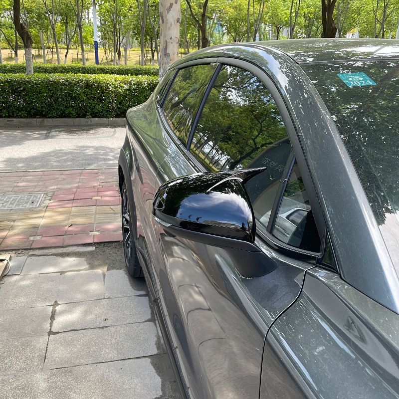 Horn-Style Side Mirror Covers for CHANGAN UNI-T 2020-2022 Carbon Fiber Pattern Finish - Image 5
