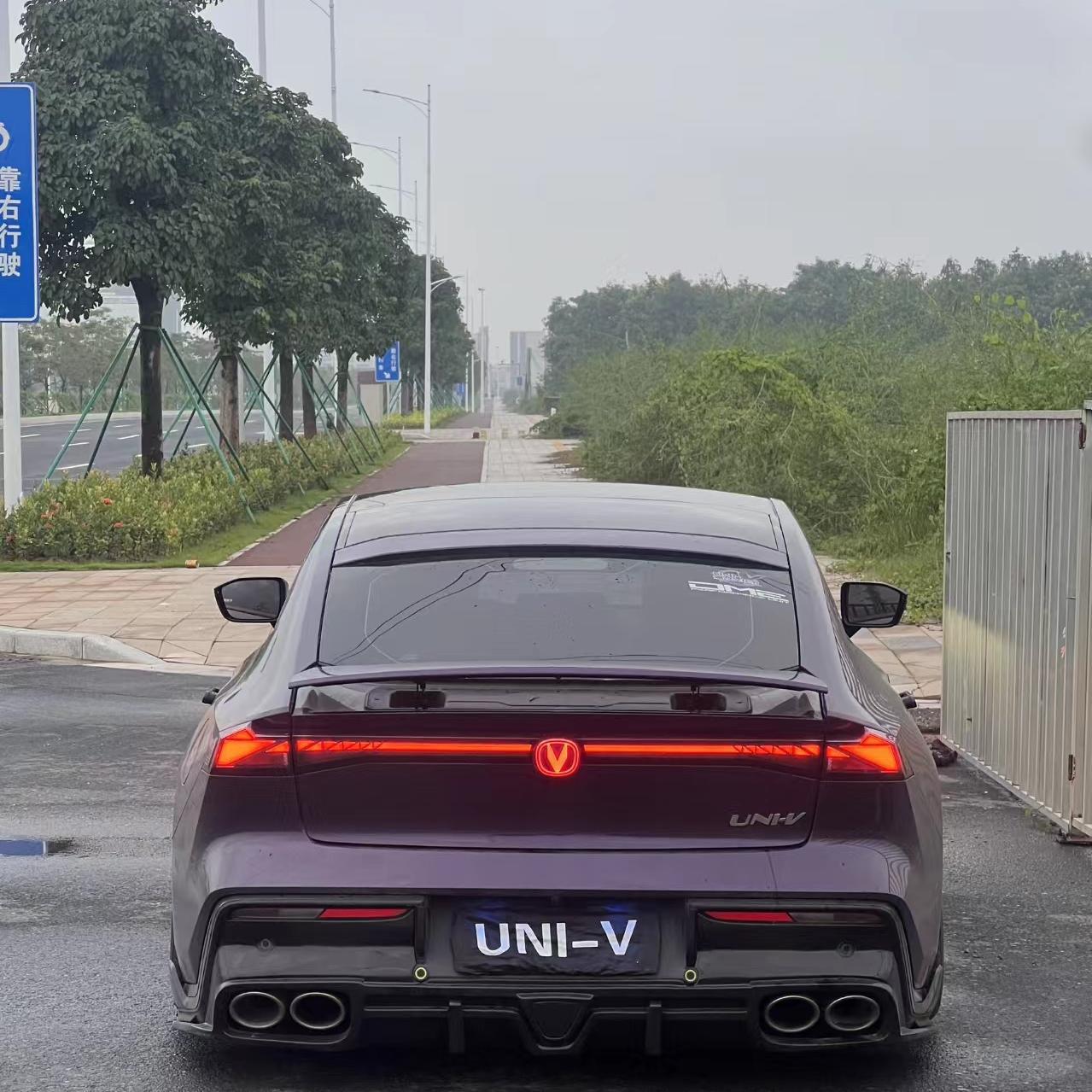 Rear Bumper Lip Spoiler with Flashing Pilot Light for CHANGAN UNI-V 2022-2024 Premium Sport - Image 2