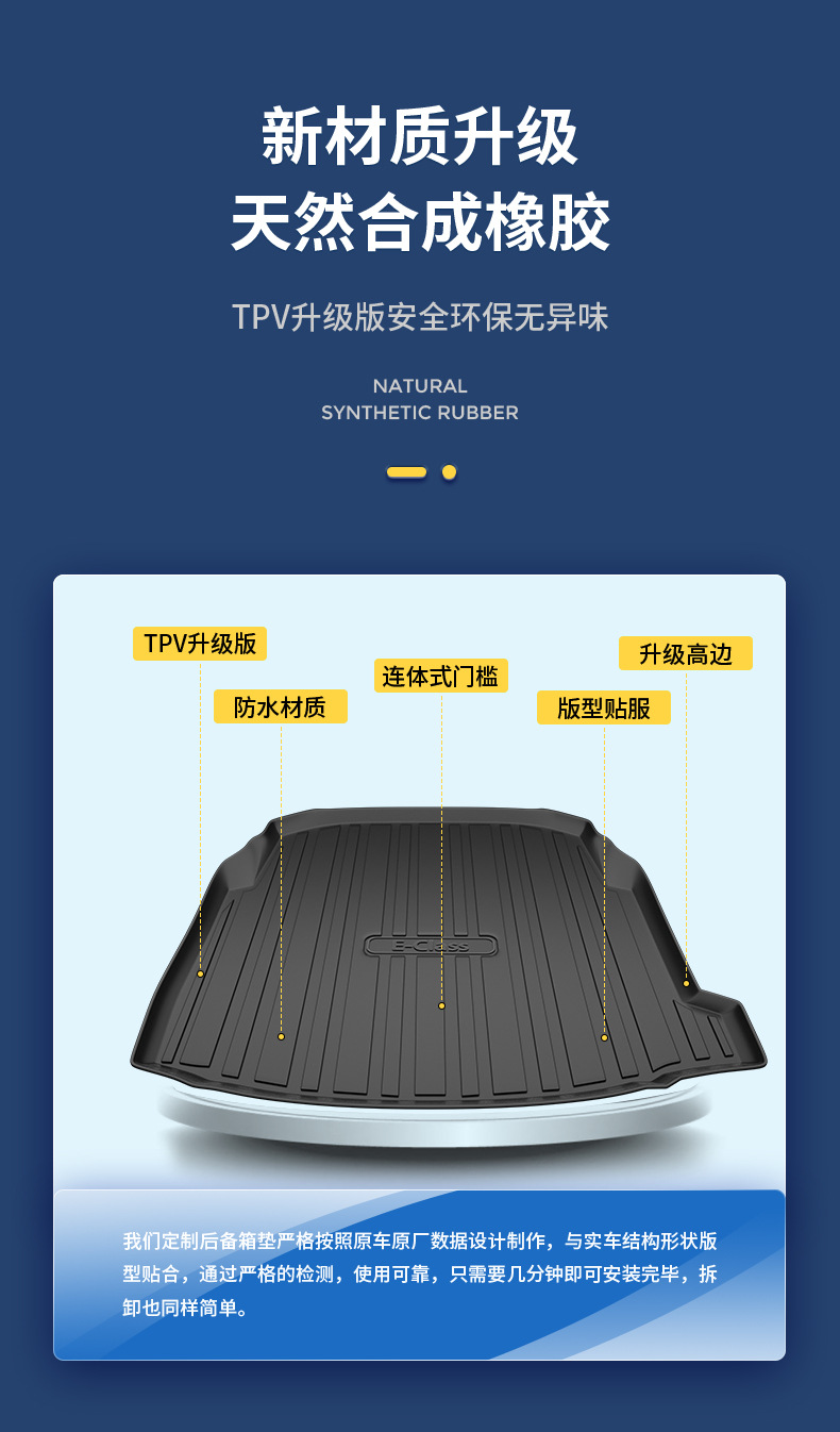 Custom Fit TPE Waterproof Trunk Mat for CHANGAN UNI-T UNI-K UNI-V series - Image 2