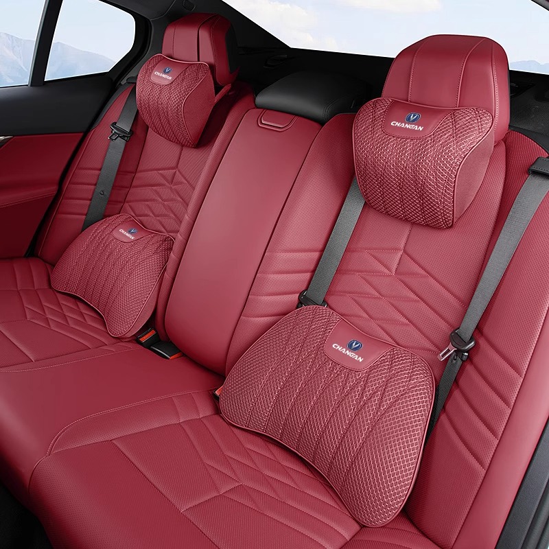 Car Interior Ice Silk Headrest and Lumbar Support Cushion for CHANGAN UNI-V UNI-K CS35 PLUS CS55 PLUS Eado - Image 2