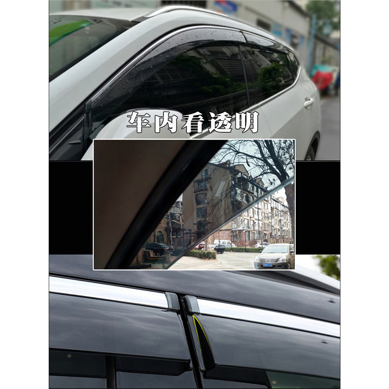 All-Black Window Deflector Rain Shield Set for Changan UNI-T UNI-K UNI-V & UNI-Z iDD - Image 2
