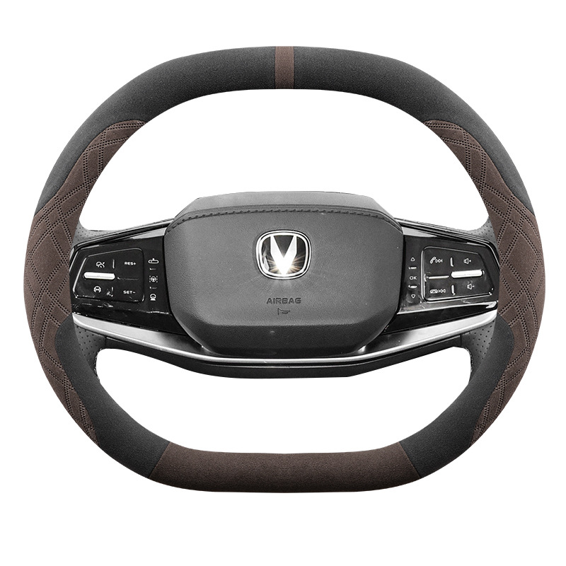 Suede Leather Steering Wheel Cover for CHANGAN UNI-K UNI-V and CS55 PLUS - Image 5