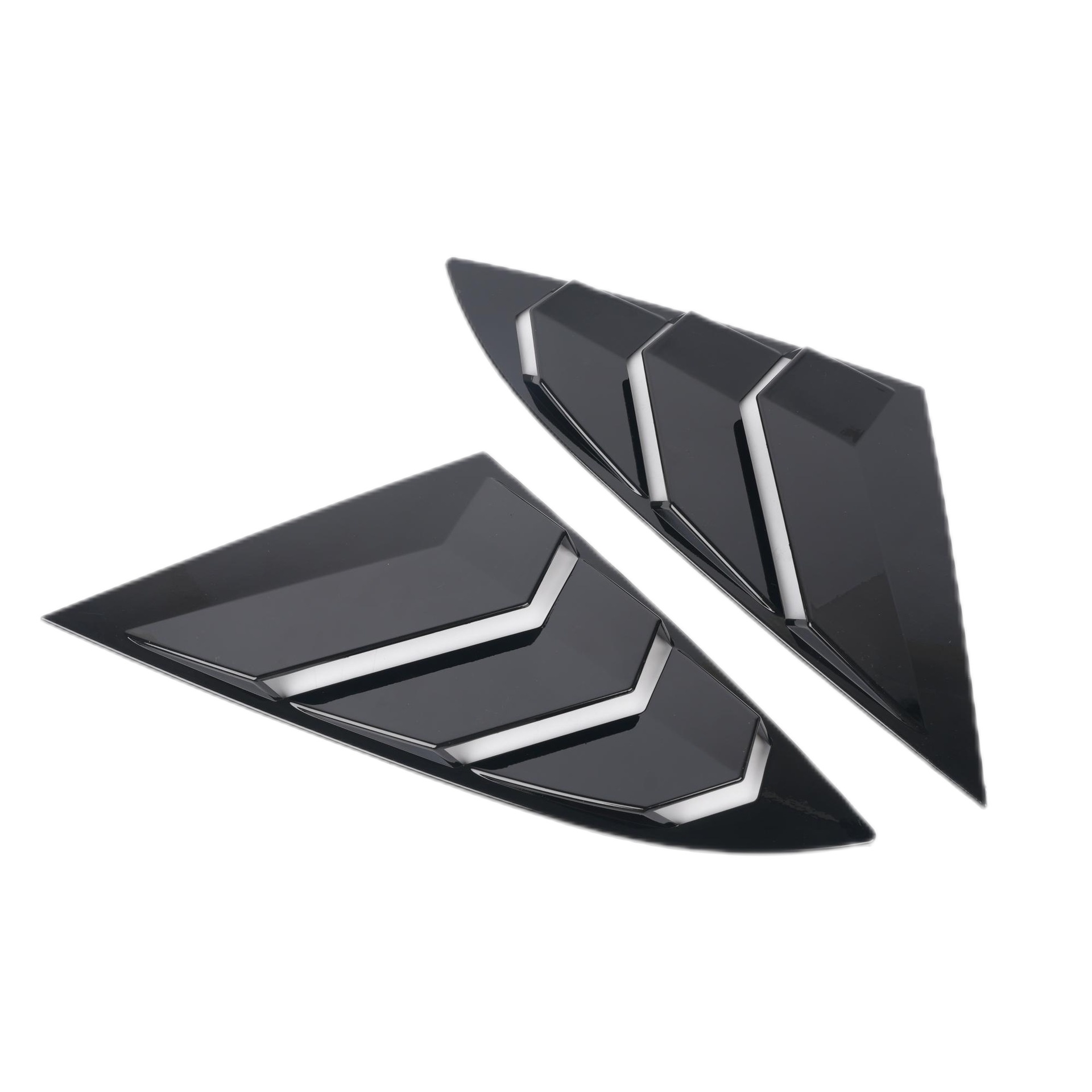 Rear Side Window Louvers Blinds Trim for CHANGAN UNI-V, Carbon Fiber Style PP - Image 2