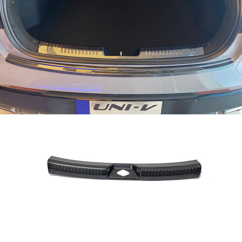 Interior Door Sill Guard Scuff Plate Carbon Fiber Print for 2022 CHANGAN UNI-V - Image 2