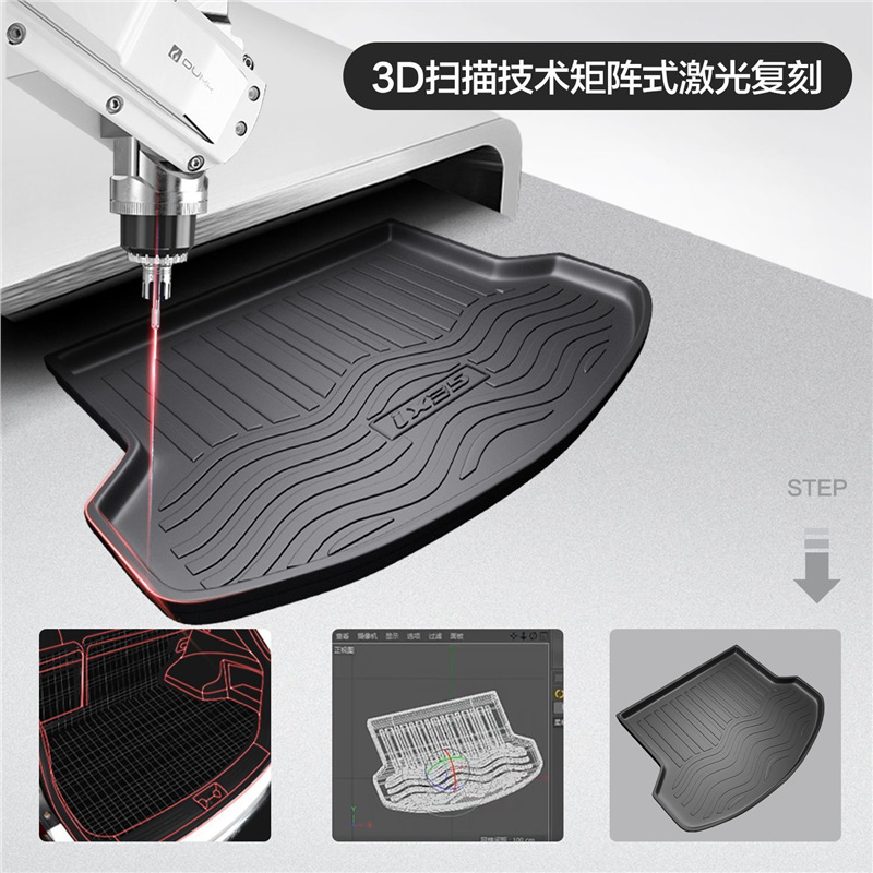 TPE Waterproof Trunk Mat with Rear Backrest Protection for DEEPAL S07 - Image 2