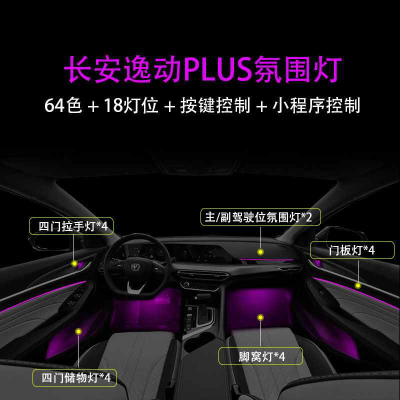 Interior LED Atmosphere Ambient Lighting System with 64 Colors for CHANGAN UNI-K CS75 PLUS CS55 OSHAN X5 X7 - Image 4