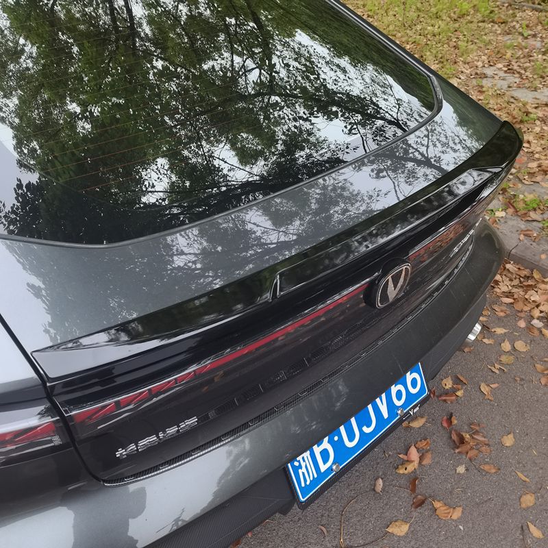 Rear Trunk Blade Spoiler Wing ABS Carbon Fiber Style for CHANGAN UNI-V - Image 4