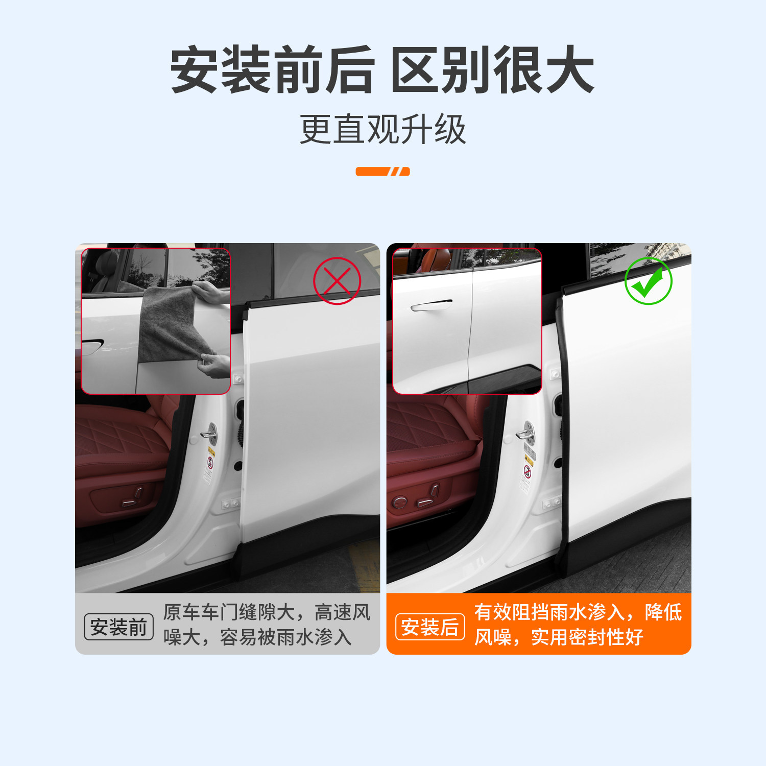 DEEPAL S05 S07 SL03 B-Pillar Door Sealing Strip Sound Insulation and Dustproof Kit - Image 3