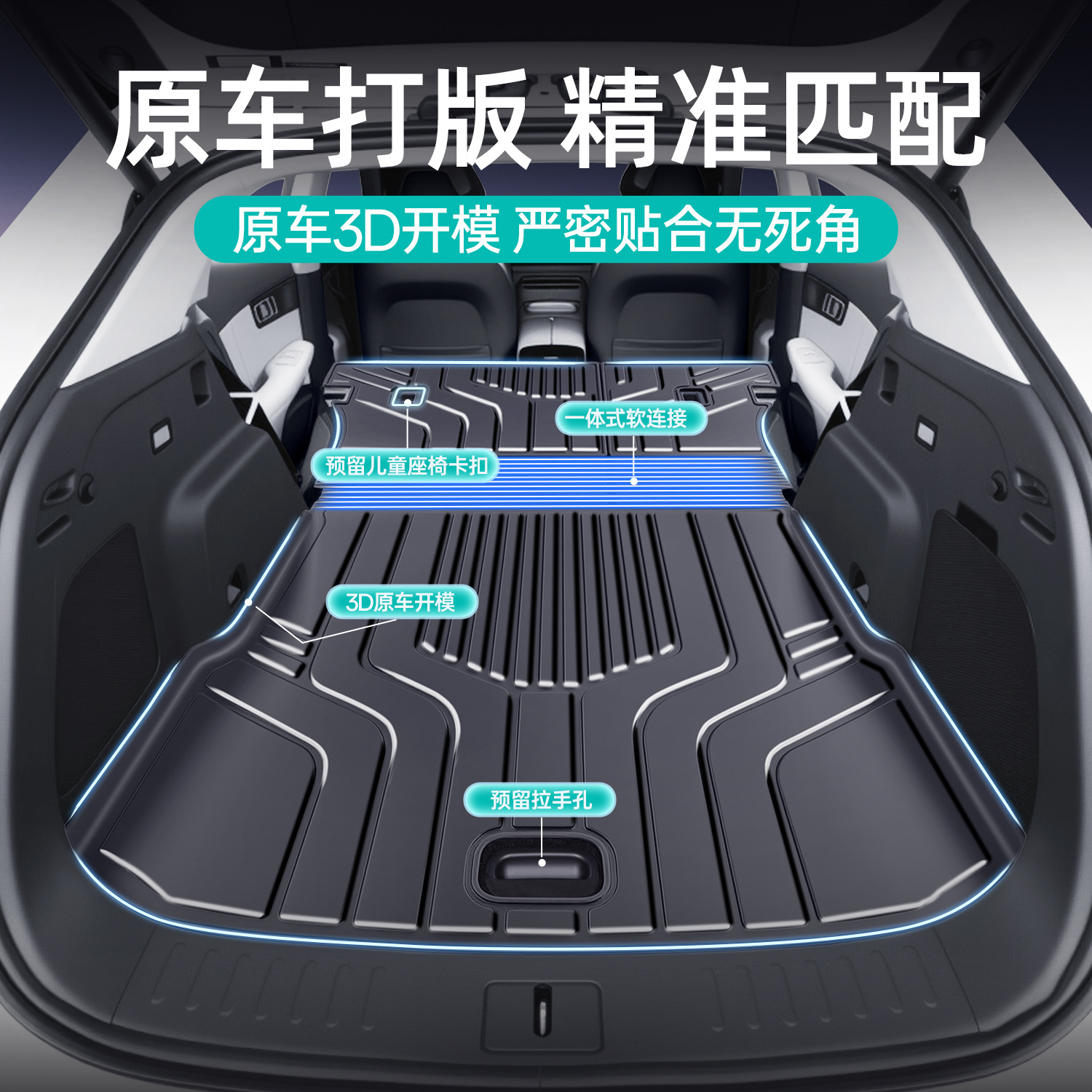 All-Weather TPE Full Surround Trunk Mat for DEEPAL S07 and DEEPAL S7 - Image 3