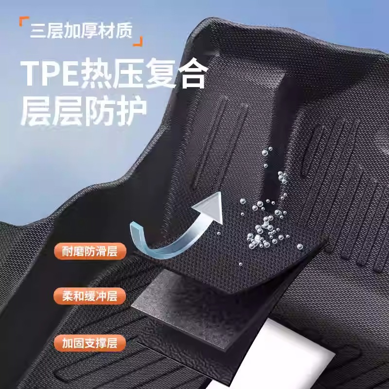 TPE All-Weather Car Floor Mats with Door Sill Coverage for CHANGAN UNI-K - Image 2
