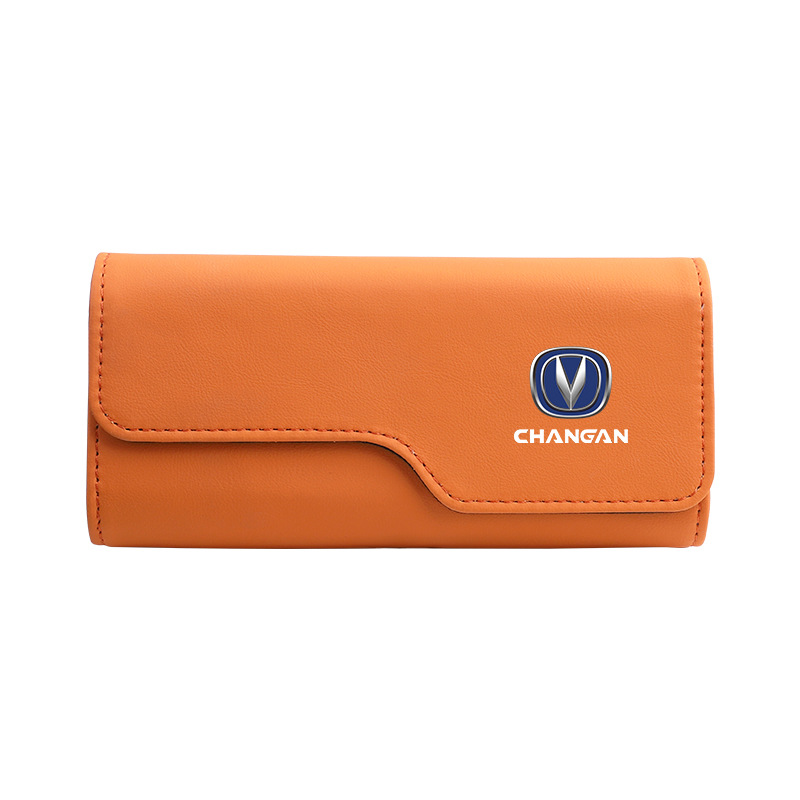 Car Sun Visor Glasses Holder Case in Nappa Leather for CHANGAN Eado UNI-V CS55 CS75 PLUS - Image 5