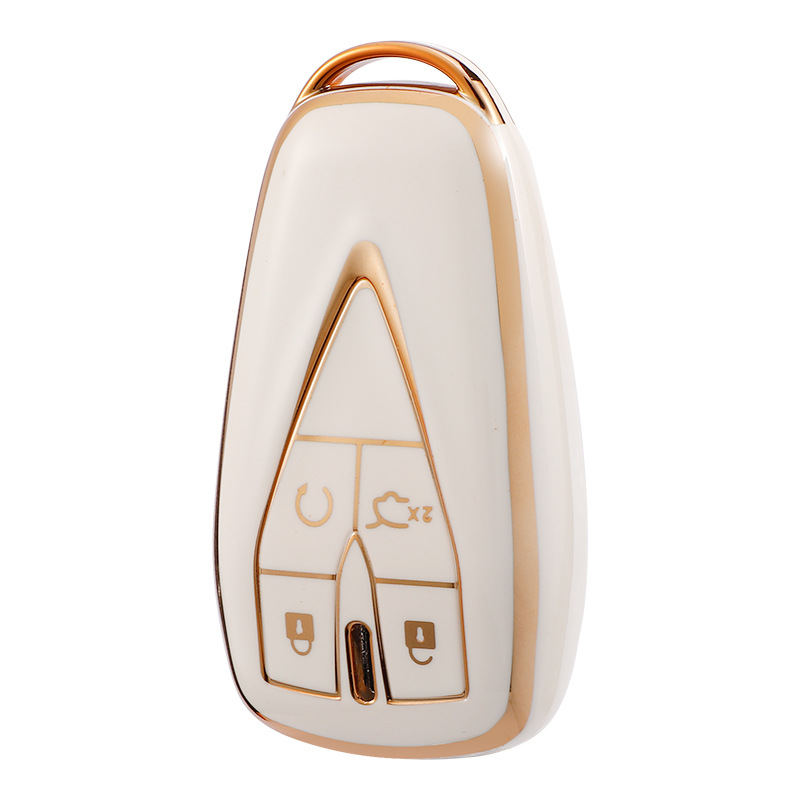 TPU Golden Edge Key Case with 5-Button Cover for CHANGAN CS75 PLUS, CS55 PLUS, CS35, Eado, and UNI-T - Image 5
