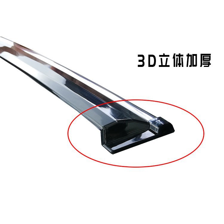 Injection Molded Window Rain Guard Set with Stainless Steel Trim for DEEPAL S09 - Image 3
