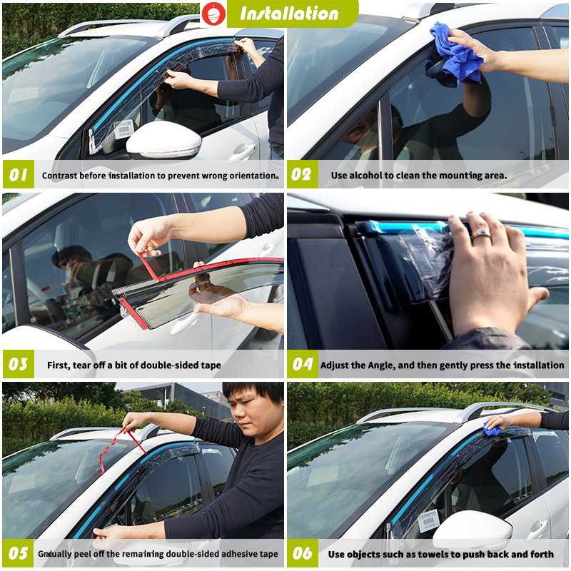 Window Visor Rain Shield with Chrome Trim for CHANGAN UNI-V 2023-2024 - Image 4