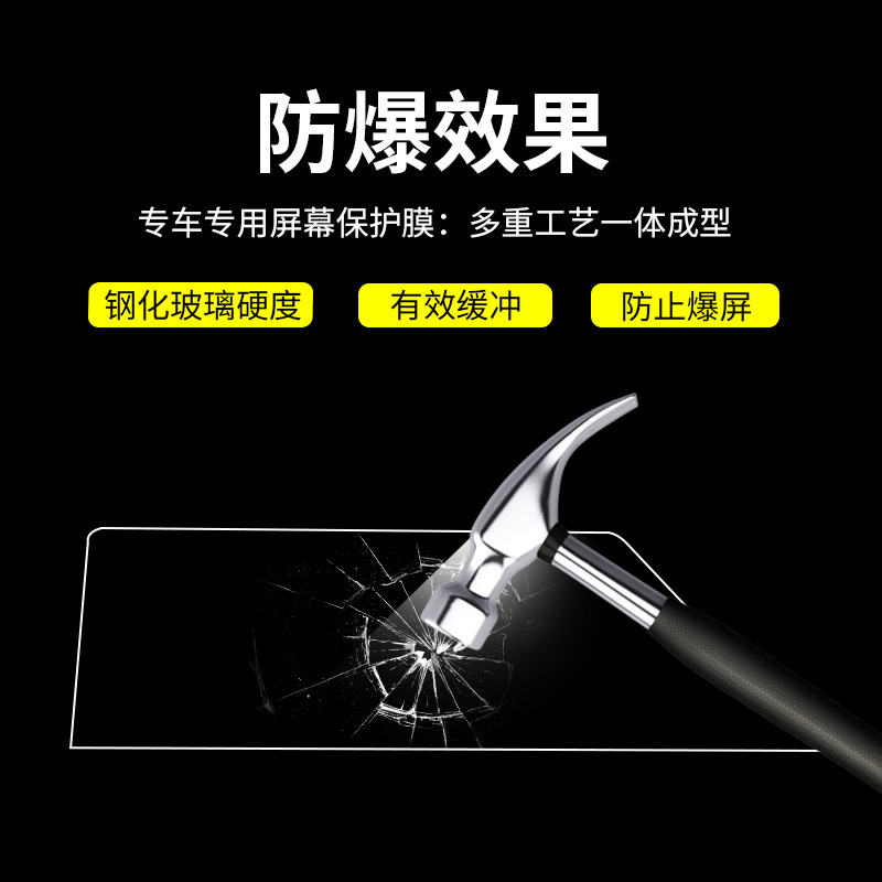 Tempered Glass Navigation and Instrument Panel Screen Protector Set (4-PC) for CHANGAN UNI-K 2021-2022 - Image 4
