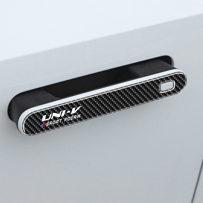 Carbon Fiber Texture Door Handle Protective Stickers for CHANGAN UNI-V - Image 4