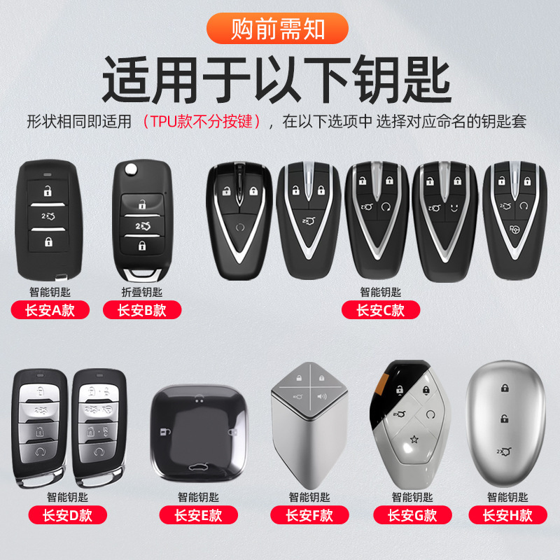 TPU Carbon Fiber Pattern Key Fob Cover Case for CHANGAN CS75 PLUS, CS55 PLUS, Eado, Deepal S7, Oshan X5/X7 - Image 2