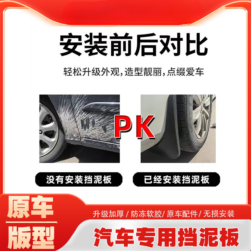 Sport Edition Tire Mud Flaps Front and Rear Set for CHANGAN UNI-V (2024-2025) - Image 3