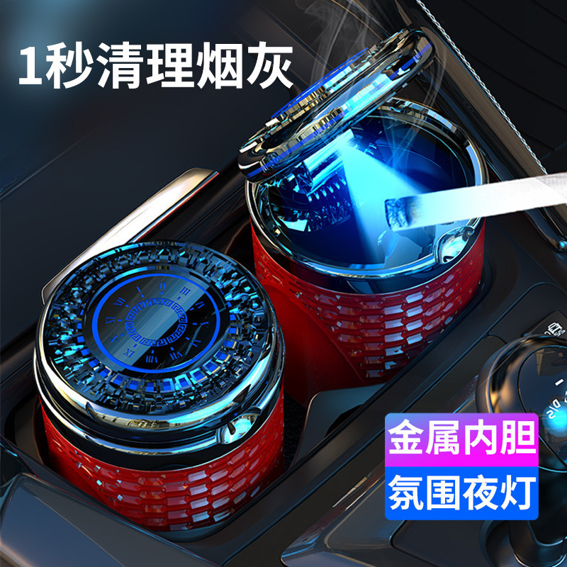 Car Ashtray with LED Light and Metallic Liner for CHANGAN Series CS35 CS75 CS55 UNI-V UNI-T UNI-K Eado Ruicheng CC - Image 4