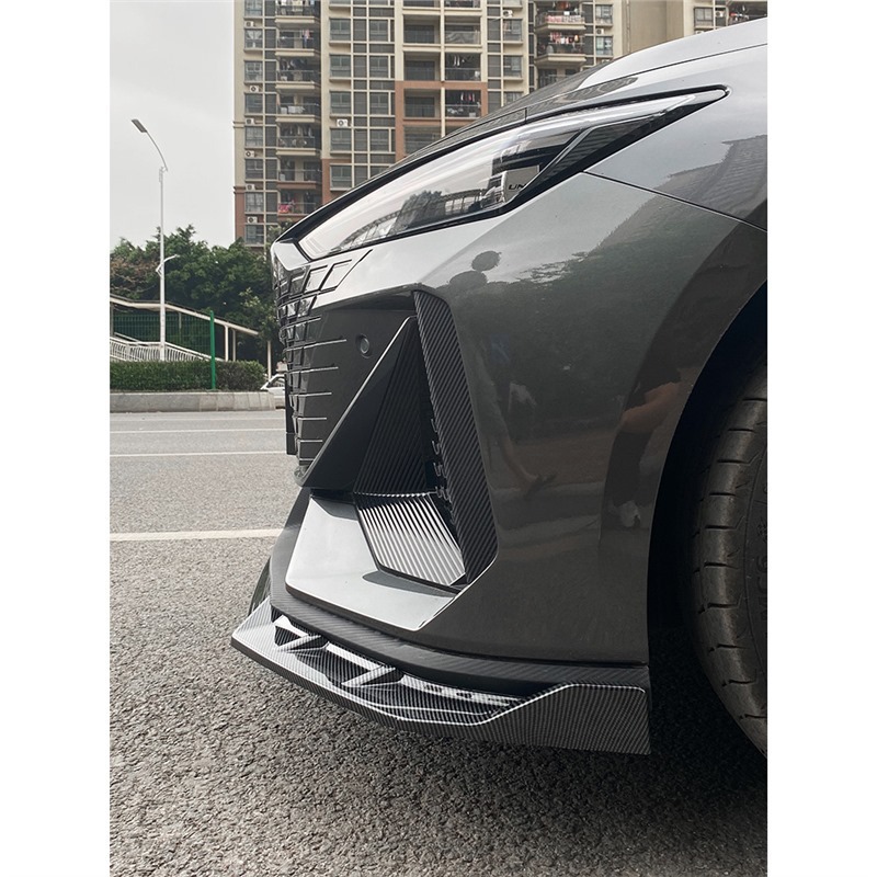 Front Bumper Lip Spoiler 3-Section Splitter Carbon Fiber Style for CHANGAN UNI-V - Image 5