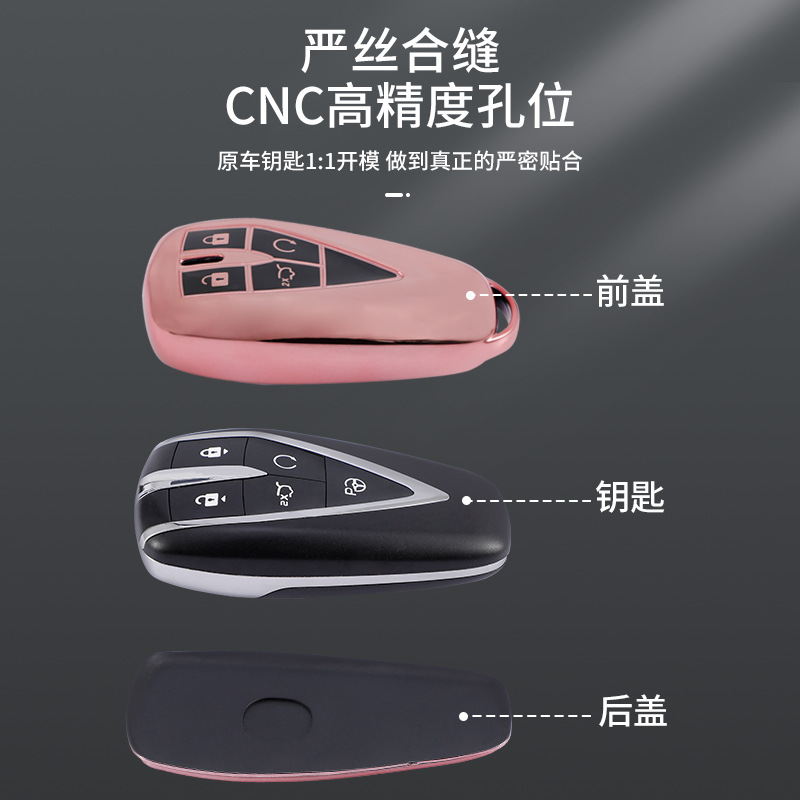 TPU Protective Car Key Cover Case for CHANGAN CS55 PLUS, UNI-T, and OSHAN X7 - Image 4