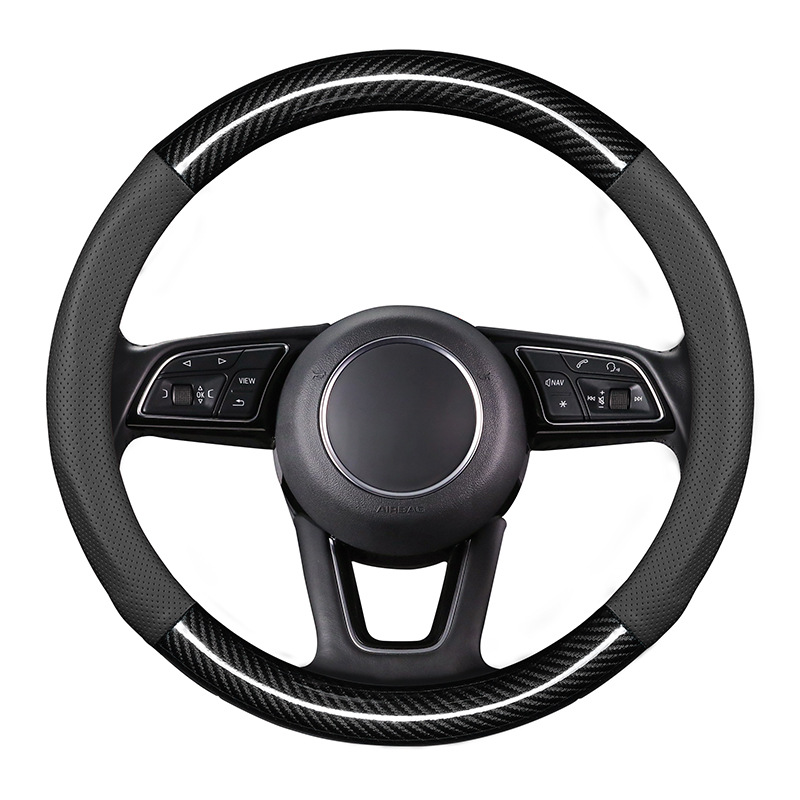 Leather Steering Wheel Cover Sports Carbon Fiber Style for Changan UNI-K Ruicheng CC Yuexiang CS85 COUPE - Image 5