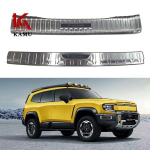 DEEPAL G318 Stainless Steel Rear Bumper Guard Trunk Sill Protector - Black Titanium