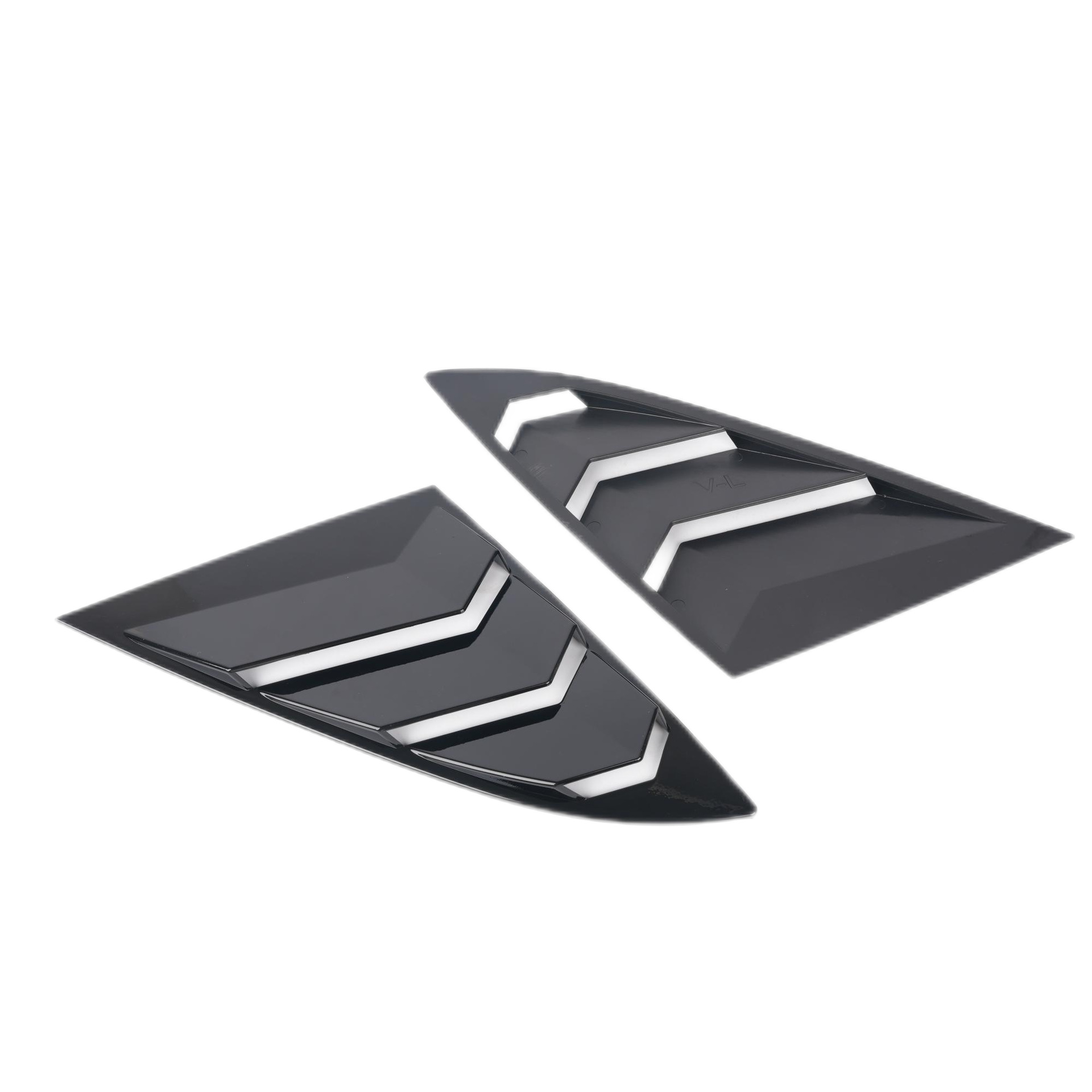 Rear Side Window Louvers Blinds Trim for CHANGAN UNI-V, Carbon Fiber Style PP - Image 5