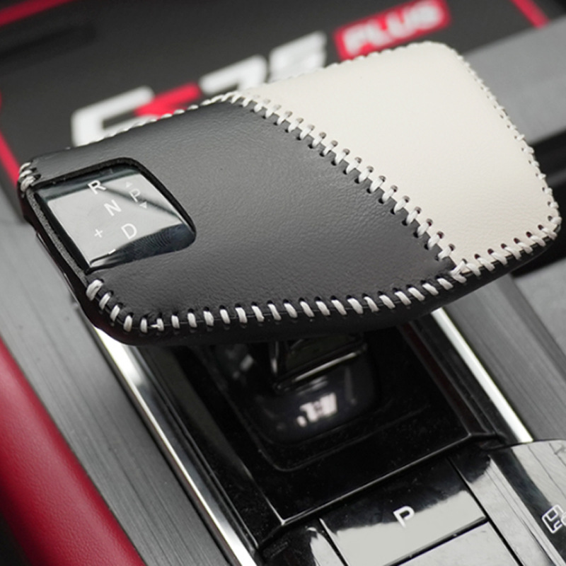 Hand-Sewn Gear Shift Lever Cover Grey Suede Decorative Non-Slip for CHANGAN CS75 PLUS 2nd Gen & CHANGAN UNI-V - Image 2