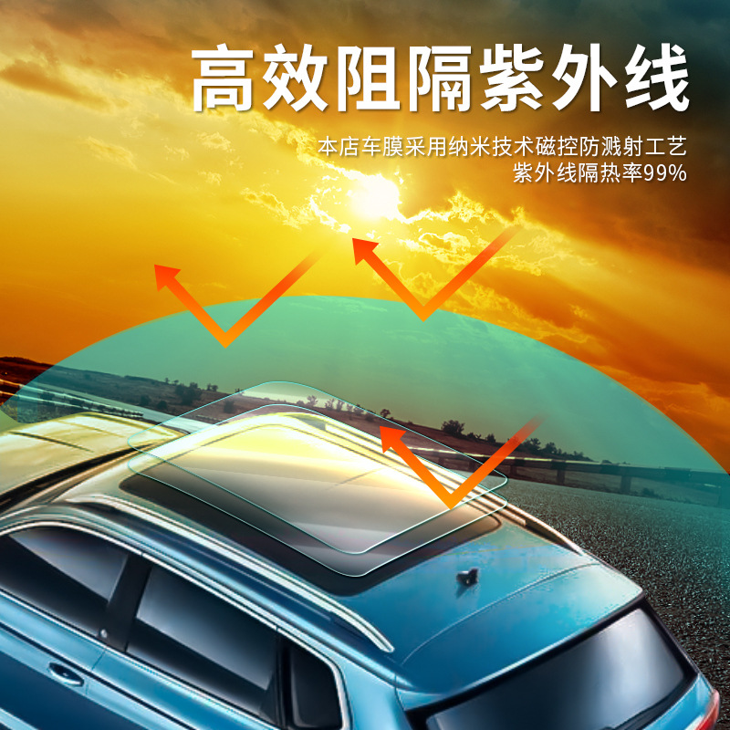 Panoramic Sunroof Ice Armor TPU Film Heat Insulation for DEEPAL SL03 / S07 / S7 - Image 4