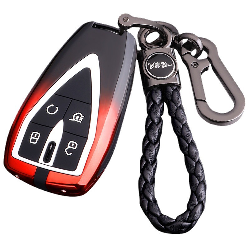 Metal Key Fob Cover with Purple-Pink Gradient for CHANGAN UNI-K (2021-Present) - Image 4